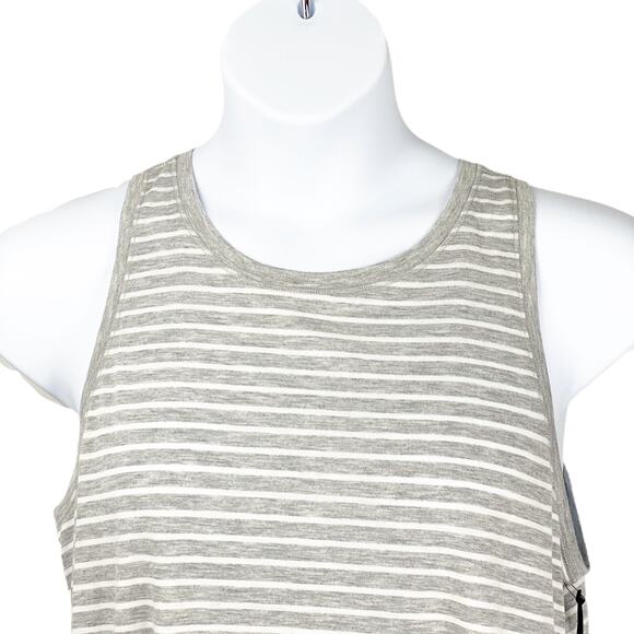 Yogalicious Heather Striped Open Back Tank Large - Picture 5 of 8